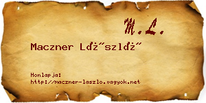 Maczner László névjegykártya