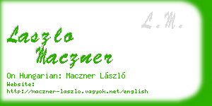 laszlo maczner business card