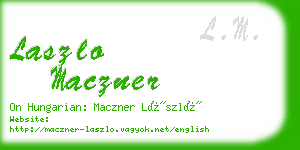 laszlo maczner business card